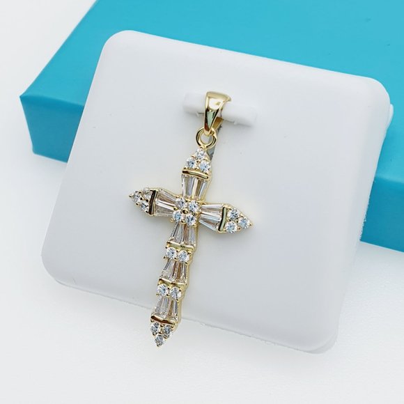 "14K Gold Plated 925 Sterling Silver CZ Beautiful Pendant for Women, 1USPAR4001 - Picture 10 of 11